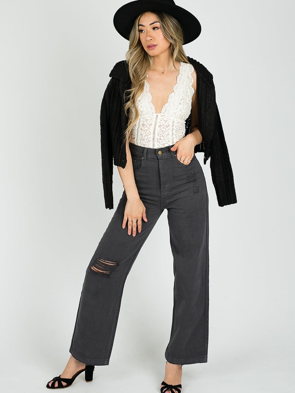 Joyfolie Addy Denim in Slate